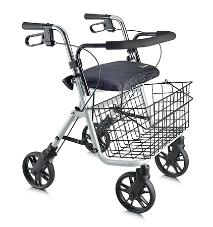 Evolution Series 4 Wheeled Rolling Walker Rollator with Large Front Basket Blowout - Senior.com Rollators